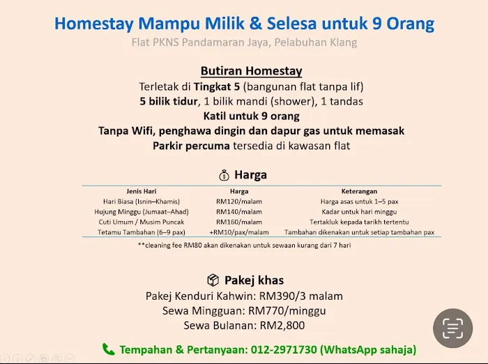 Dahlia Homestay - Flat Pandamaran Jaya Klang Picture 2