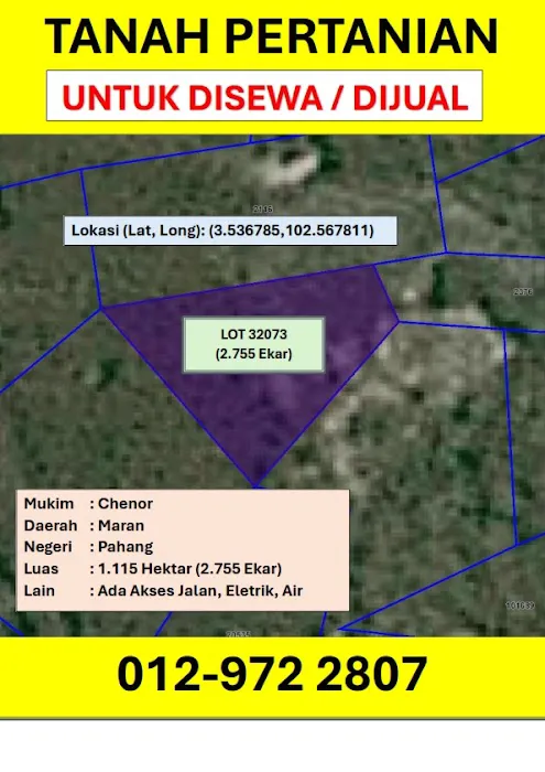 Tanah Untuk Disewa (2.755 Ekar) Picture 1