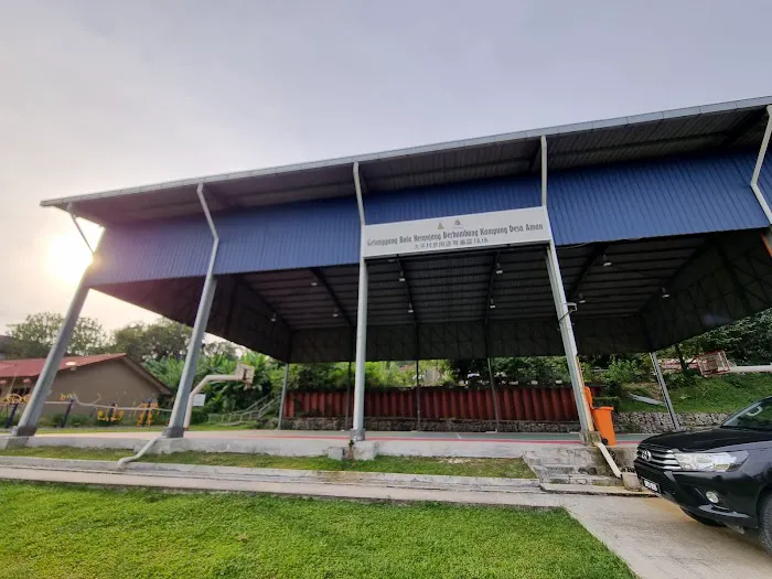 Gelanggang Bola Keranjang Berbumbung Kampung Desa Aman Picture 4