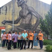 Port Klang Mural Wall Art (The Workman with a Hard Hat) by Judith de Leeuw ico