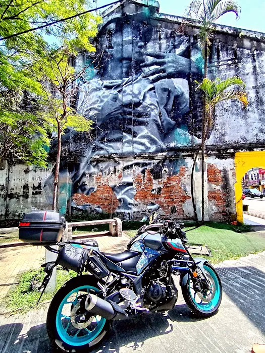 Port Klang Mural Wall Art (The Workman with a Hard Hat) by Judith de Leeuw Picture 7