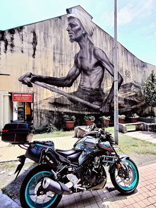 Port Klang Mural Wall Art (The Workman with a Hard Hat) by Judith de Leeuw Picture 4