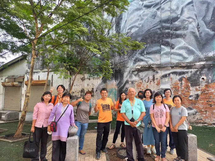 Port Klang Mural Wall Art (The Workman with a Hard Hat) by Judith de Leeuw Picture 5