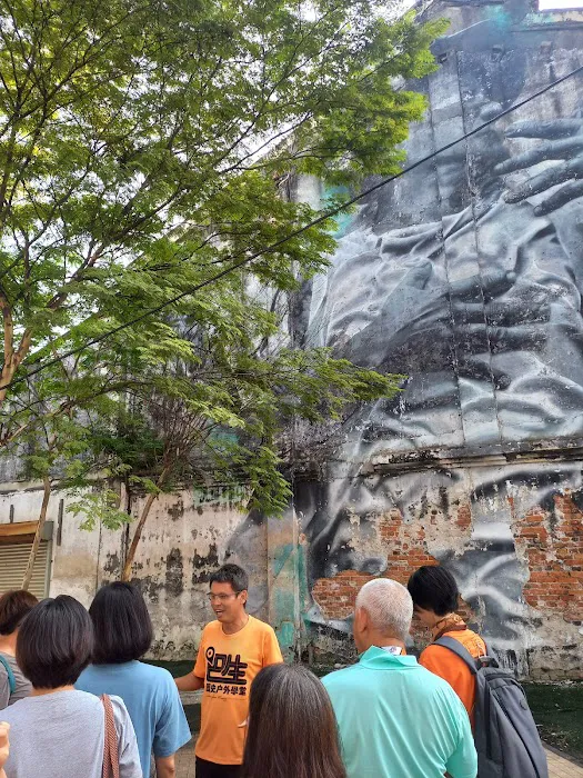 Port Klang Mural Wall Art (The Workman with a Hard Hat) by Judith de Leeuw Picture 6