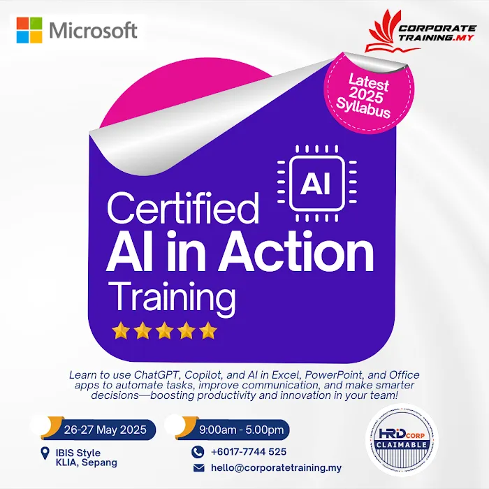 CorporateTraining.my HRDF HRDC Claimable Courses in Cybersecurity, ESG, 6 Sigma, Power BI, CompTIA, AI Picture 10