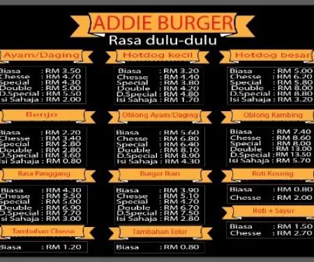 Addie Burger Jalan Kekwa