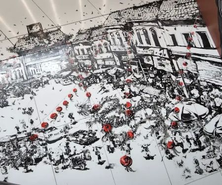 Nicholas Choong Chinatown Wall Art Mural MRT Pasar Seni