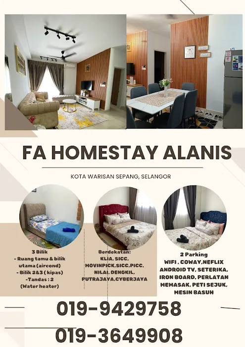 FA Homestay Alanis Muslim, Kota Warisan Sepang, Near KLIA Picture 9