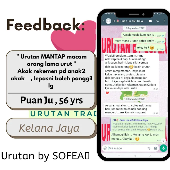 Urutan Traditional Wanita Melayu / Bekam / Urut Saraf by Sofea ( HANYA URUT WANITA ) Picture 4