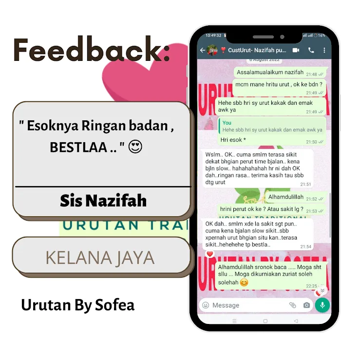 Urutan Traditional Wanita Melayu / Bekam / Urut Saraf by Sofea ( HANYA URUT WANITA ) Picture 7