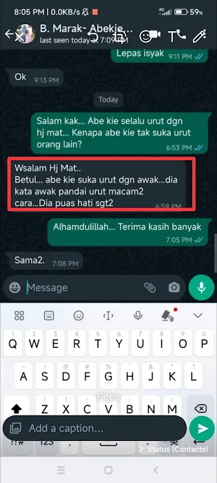 Hj mat urut kg telok, panji Picture 10