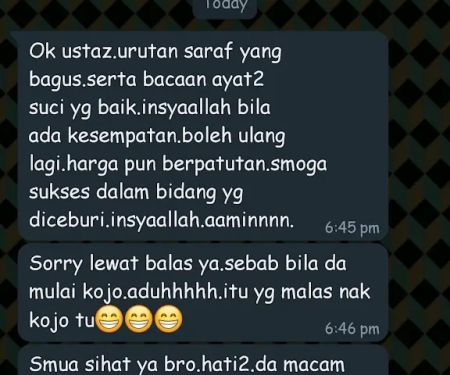 Urutan traditional saraf Ustaz Syafiq
